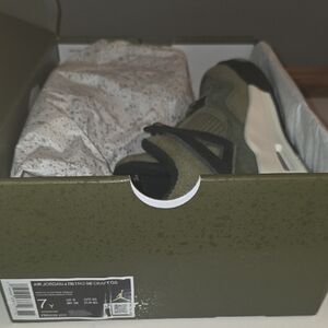 Jordan Olive and Black Sneakers